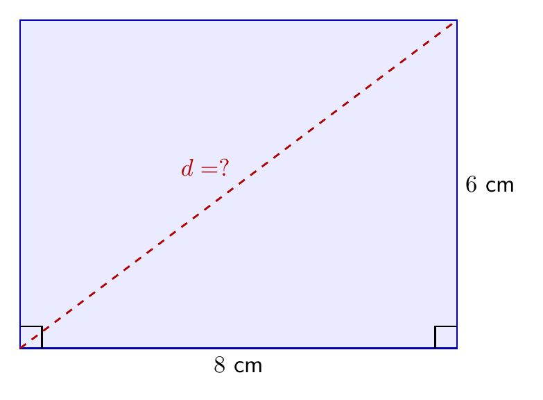 Diagonal persegi panjang 8×6