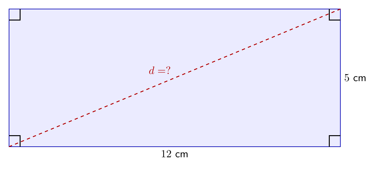 Persegi panjang dengan diagonal